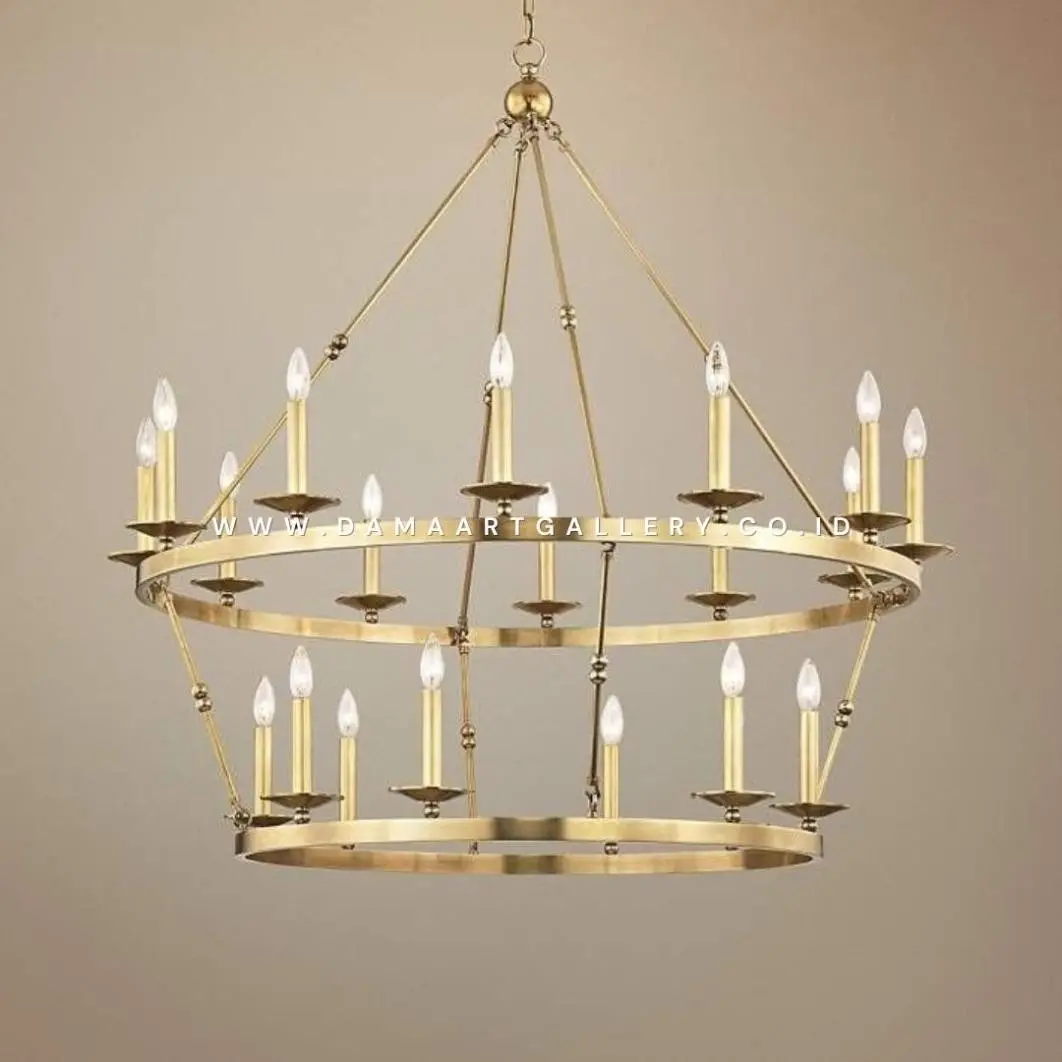 Lampu Gantung Chandelier Tembaga Kuningan